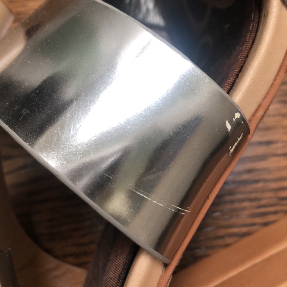 Sam Edelman 71/2 Silver and Light Tan Lthr Heels - Picture 8 of 13